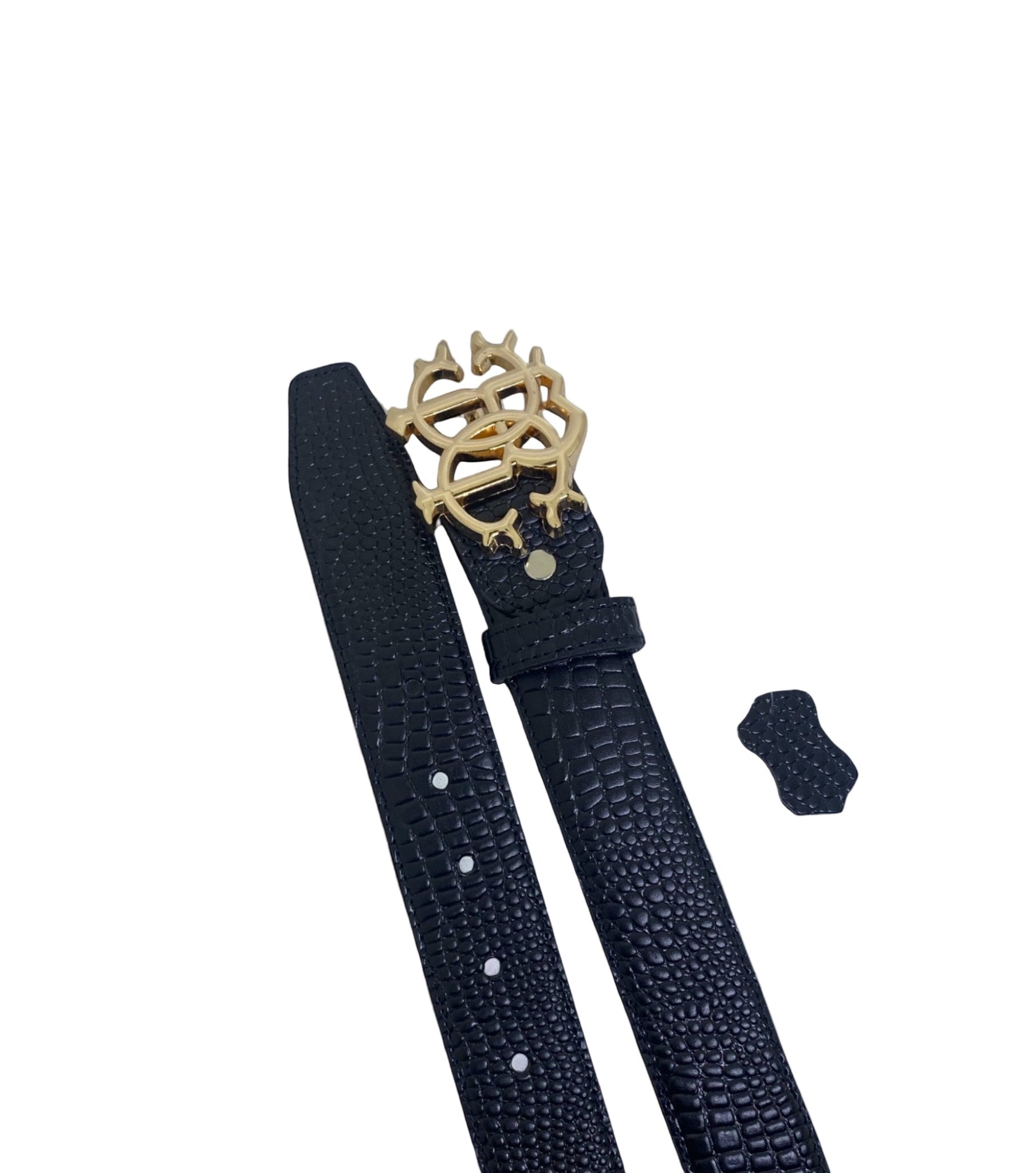 RbrtoCvli Premium Leather Belt with Polished Buckle