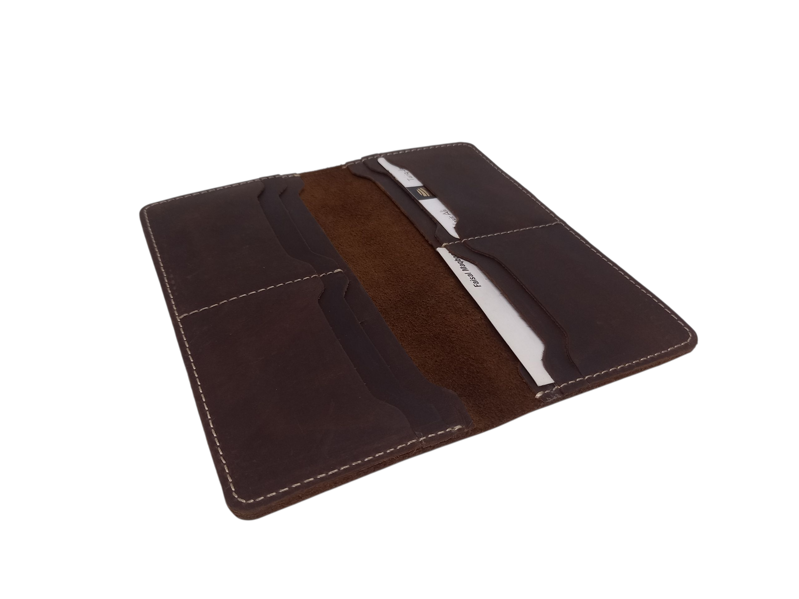 Cowpelle Brown Leather Long Wallet