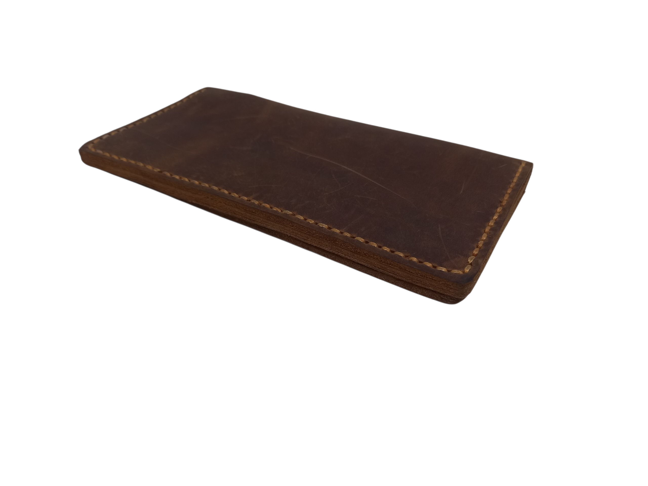 Brown Leather Long Wallet