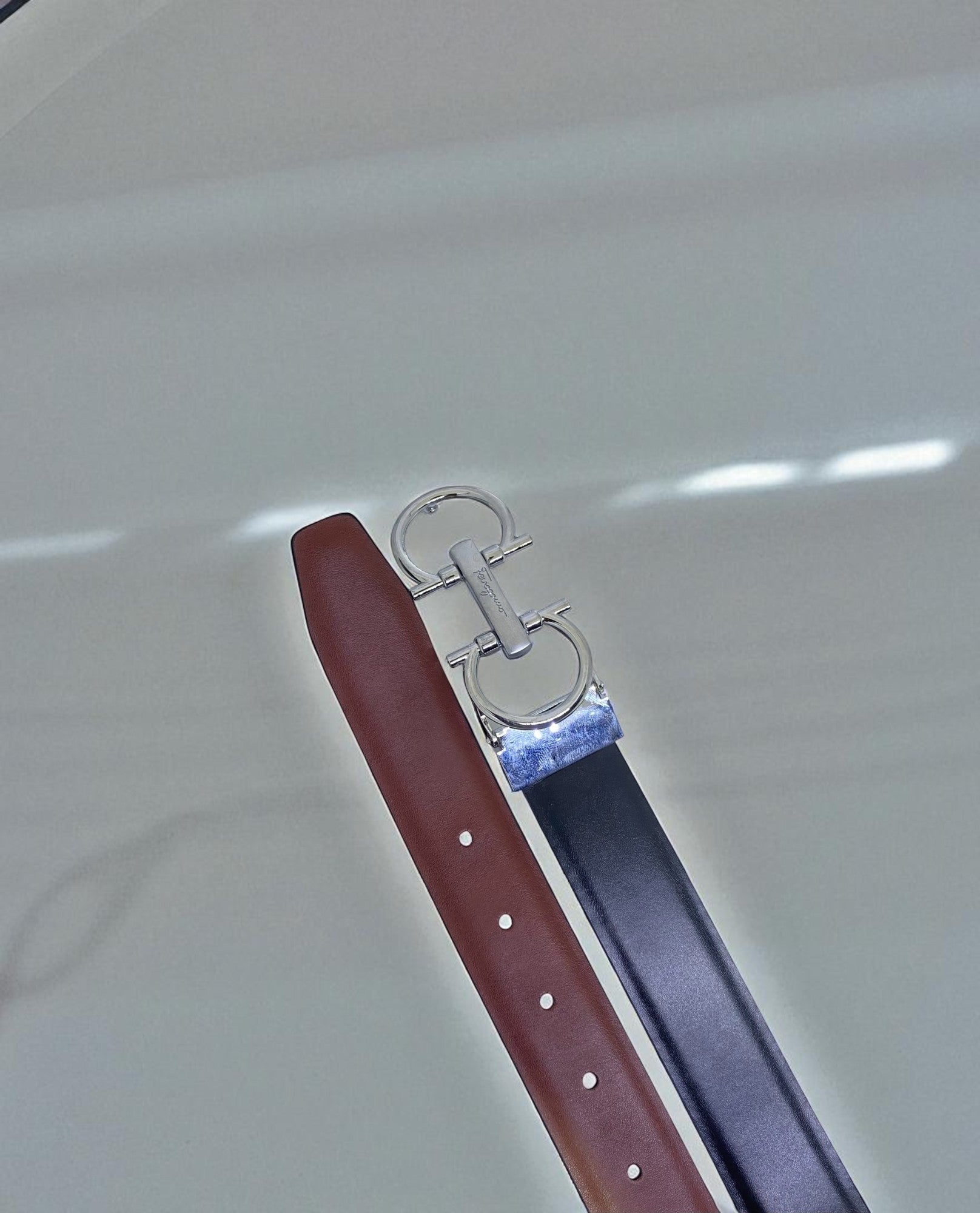 Frgamo Luxury Metal Buckle Leather Belt