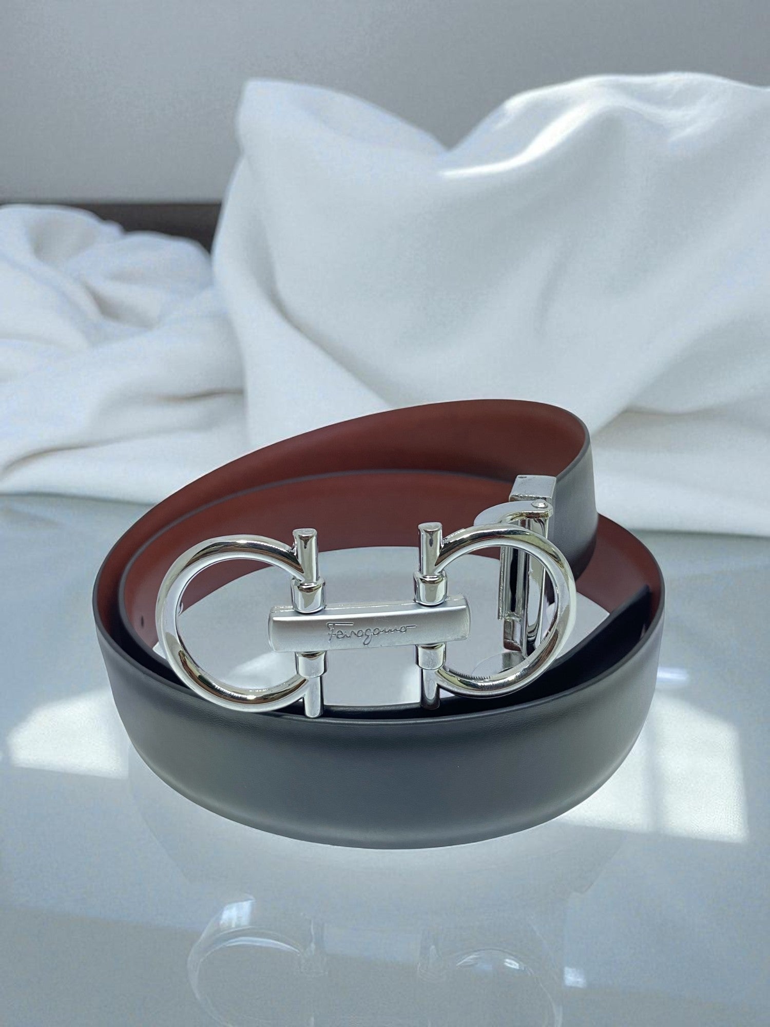 Frgamo Luxury Metal Buckle Leather Belt