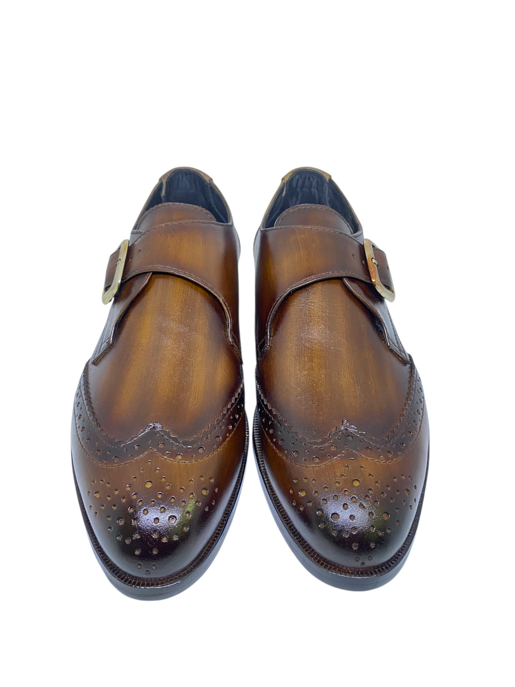 Luxury Brown Single Monk Leather Brogues