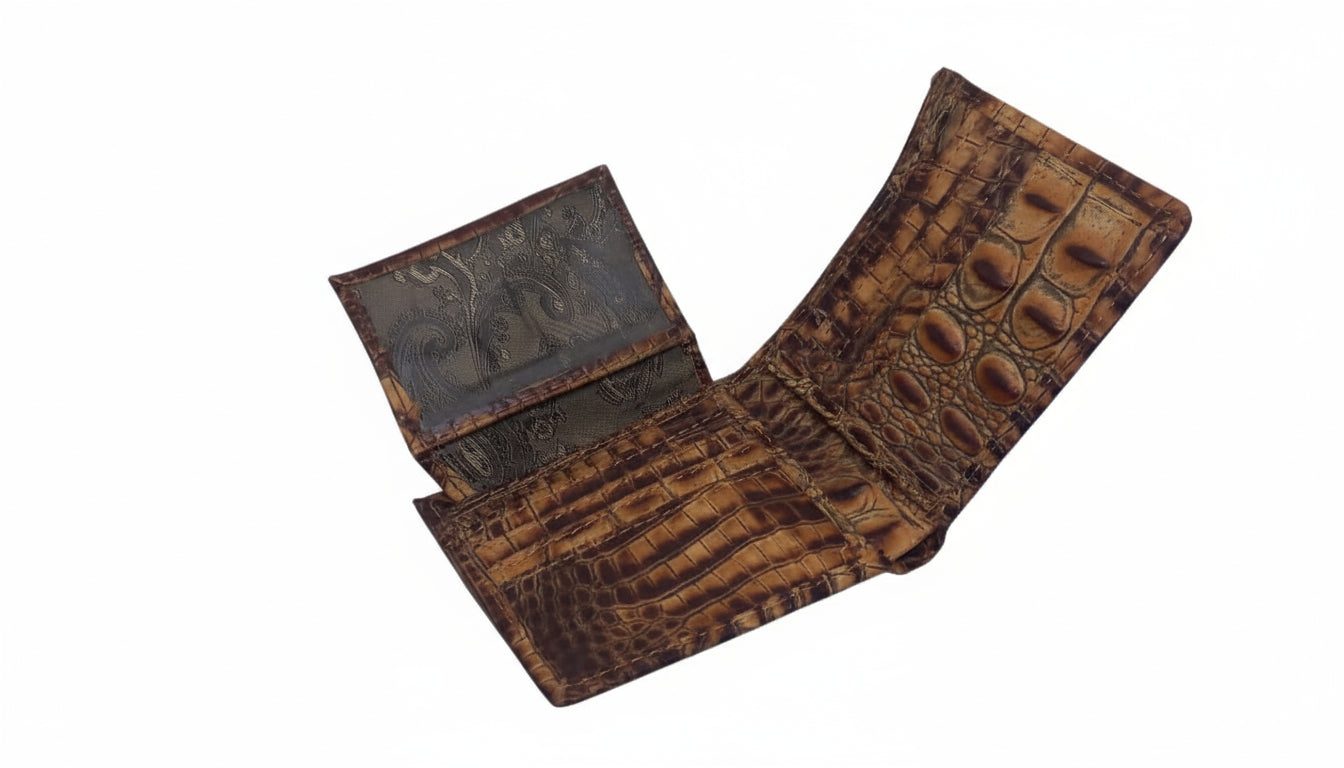 Alligator Pattern Leather bifold Wallet