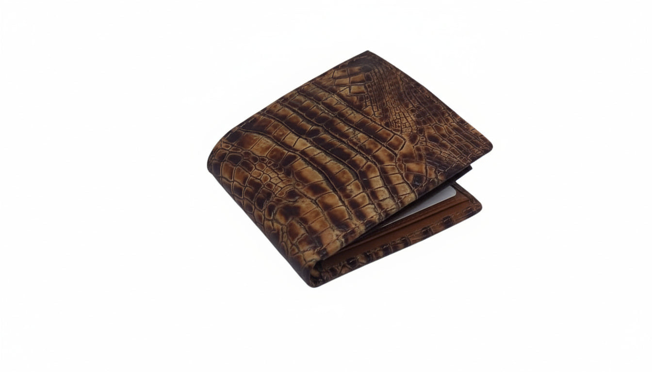 Alligator Pattern Leather bifold Wallet