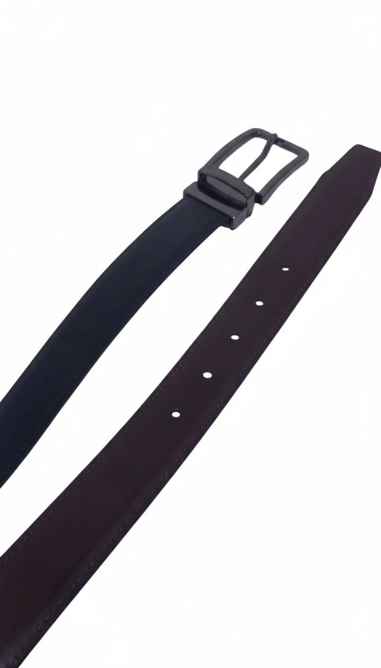 Reversible Black/Brown Leather Belt