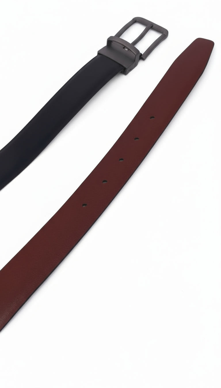 Reversible Black/Brown Leather Belt